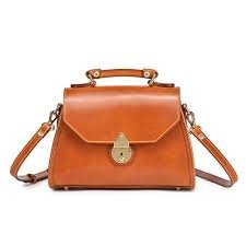 Classic Satchel Brown Leather Purse