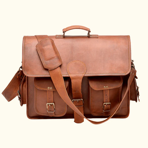 Vintage-Inspired Leather Satchel