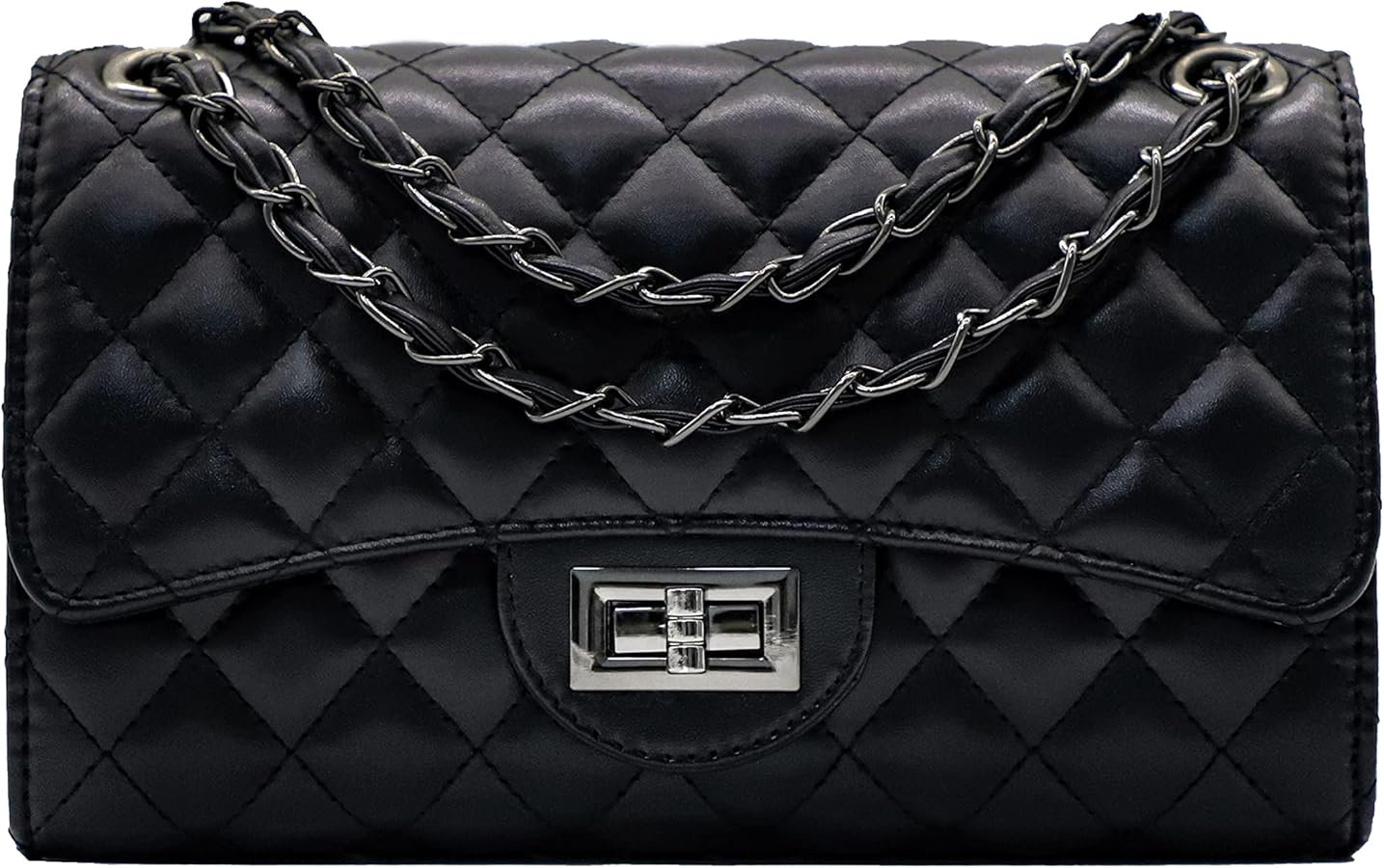 Black Quilted Crossbody Bag