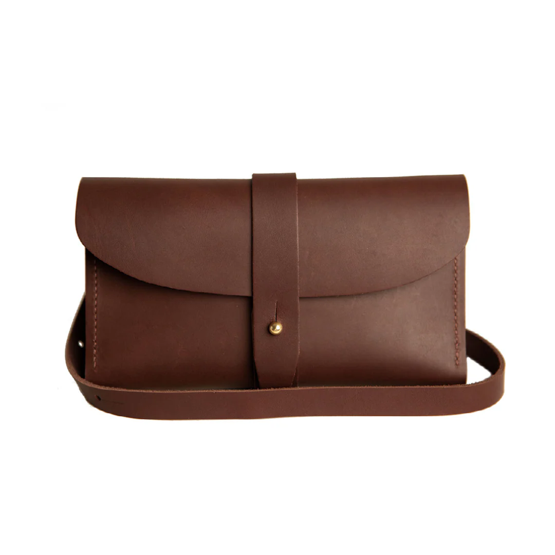Classic Leather Crossbody Wallet Purse
